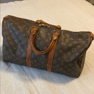 Authentic Louis Vuitton Monogram Brown Travel Bag